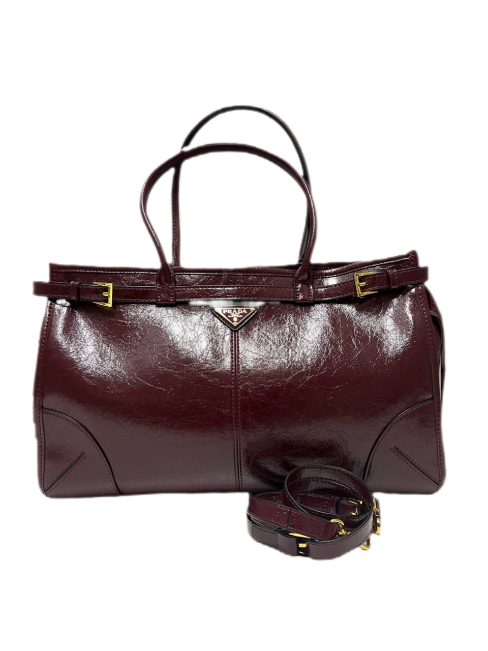 Большая кожаная сумка Prada